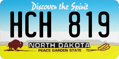 ND license plate HCH819