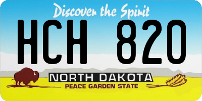 ND license plate HCH820