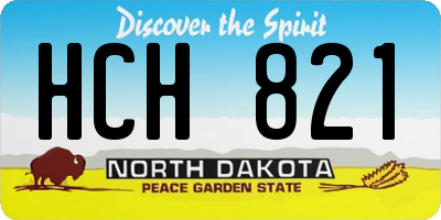 ND license plate HCH821