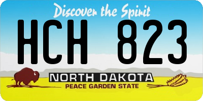 ND license plate HCH823