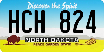 ND license plate HCH824