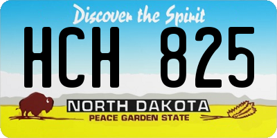 ND license plate HCH825