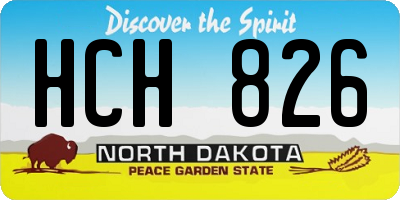 ND license plate HCH826