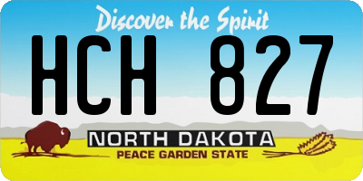 ND license plate HCH827