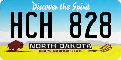 ND license plate HCH828