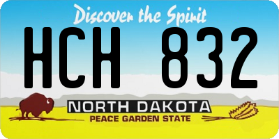 ND license plate HCH832