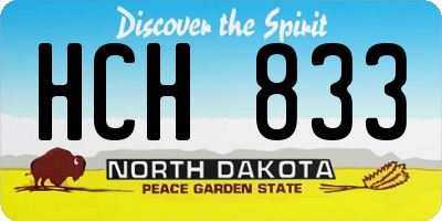 ND license plate HCH833