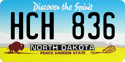 ND license plate HCH836