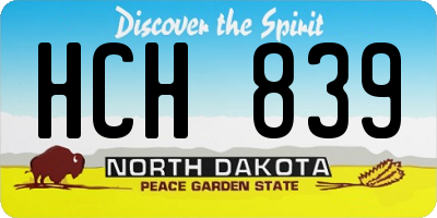 ND license plate HCH839