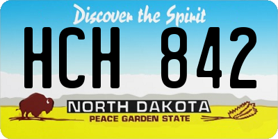 ND license plate HCH842