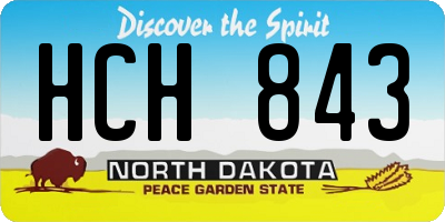 ND license plate HCH843