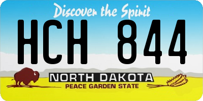 ND license plate HCH844