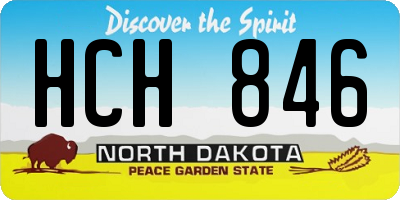 ND license plate HCH846