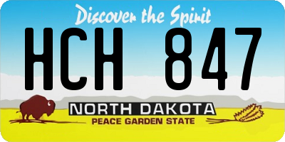 ND license plate HCH847