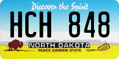 ND license plate HCH848