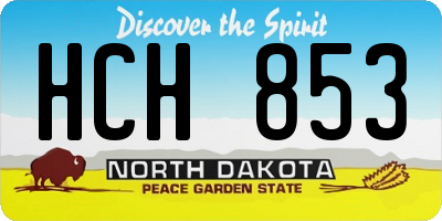 ND license plate HCH853