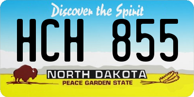 ND license plate HCH855