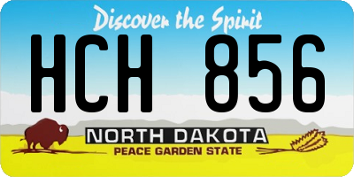 ND license plate HCH856