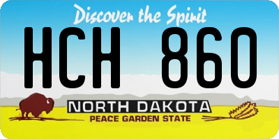 ND license plate HCH860