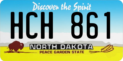 ND license plate HCH861