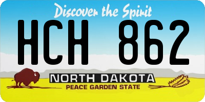 ND license plate HCH862