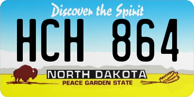 ND license plate HCH864