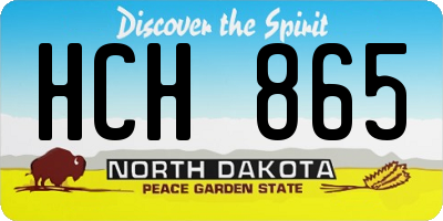 ND license plate HCH865