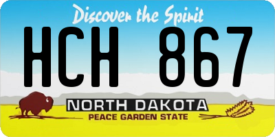 ND license plate HCH867