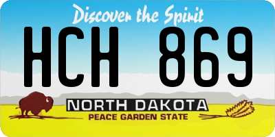 ND license plate HCH869