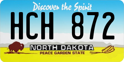 ND license plate HCH872