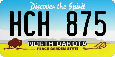 ND license plate HCH875