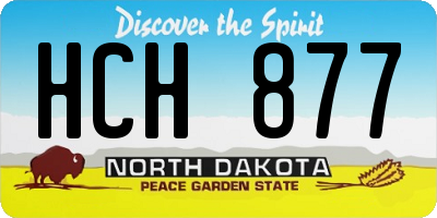 ND license plate HCH877