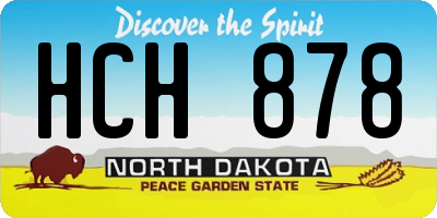 ND license plate HCH878