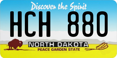 ND license plate HCH880