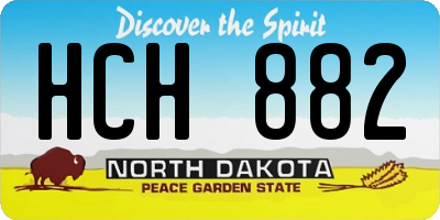 ND license plate HCH882