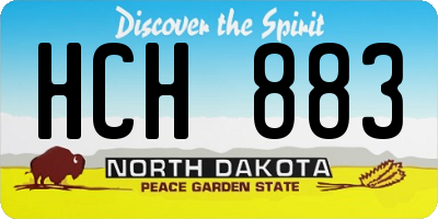 ND license plate HCH883