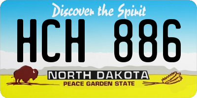 ND license plate HCH886