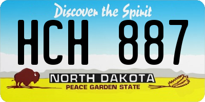 ND license plate HCH887