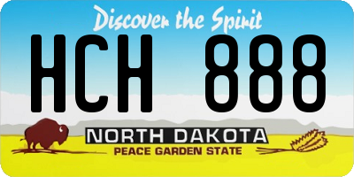 ND license plate HCH888