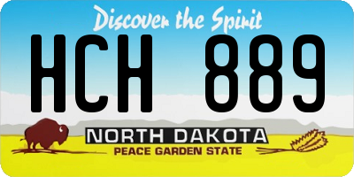 ND license plate HCH889