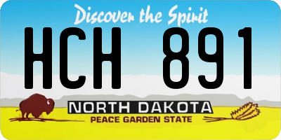 ND license plate HCH891