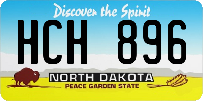 ND license plate HCH896