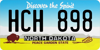 ND license plate HCH898