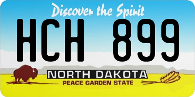 ND license plate HCH899