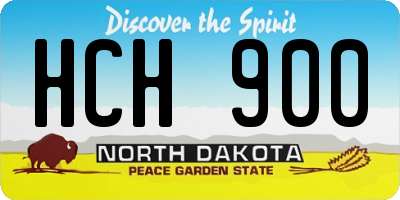 ND license plate HCH900