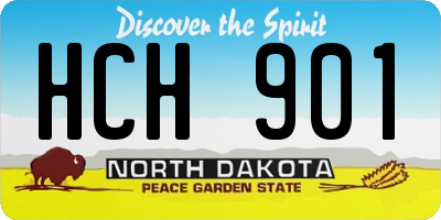 ND license plate HCH901