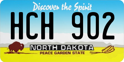 ND license plate HCH902