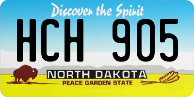 ND license plate HCH905