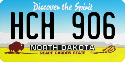 ND license plate HCH906