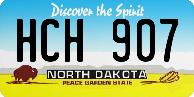 ND license plate HCH907